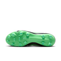 Nike Tiempo Ligera Pro (FG) Gras Voetbalschoenen Zwart Felgroen Zilvergrijs