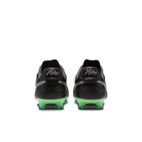 Nike Tiempo Ligera Pro (FG) Gras Voetbalschoenen Zwart Felgroen Zilvergrijs