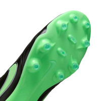 Nike Tiempo Ligera Pro (FG) Gras Voetbalschoenen Zwart Felgroen Zilvergrijs