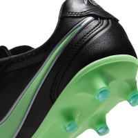 Nike Tiempo Ligera Pro (FG) Gras Voetbalschoenen Zwart Felgroen Zilvergrijs