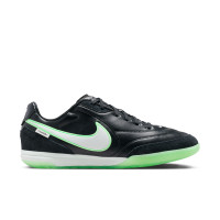 Nike Tiempo Straatvoetbalschoenen Streetgato Zwart Wit Felgroen