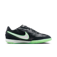Nike Tiempo Straatvoetbalschoenen Streetgato Zwart Wit Felgroen