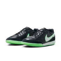 Nike Tiempo Straatvoetbalschoenen Streetgato Zwart Wit Felgroen