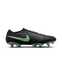 Nike Tiempo Maestro Elite (SG) IJzeren-Nop Voetbalschoenen Zwart Felgroen Zilvergrijs