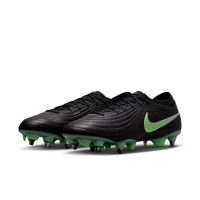 Nike Tiempo Maestro Elite (SG) IJzeren-Nop Voetbalschoenen Zwart Felgroen Zilvergrijs