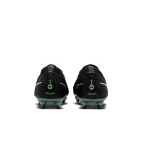 Nike Tiempo Maestro Elite (SG) IJzeren-Nop Voetbalschoenen Zwart Felgroen Zilvergrijs