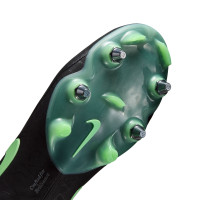 Nike Tiempo Maestro Elite (SG) IJzeren-Nop Voetbalschoenen Zwart Felgroen Zilvergrijs