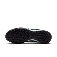 Nike Tiempo Ligera Pro (TF) Turf Football Boots Black Bright Green Silver Grey