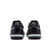 Nike Tiempo Ligera Pro (TF) Turf Football Boots Black Bright Green Silver Grey