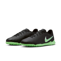 Nike Tiempo Maestro Club (TF) Turf Football Boots Black Bright Green Silver Grey