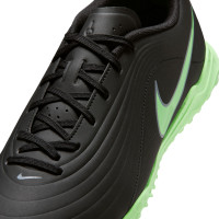 Nike Tiempo Maestro Club (TF) Turf Football Boots Black Bright Green Silver Grey