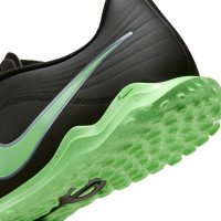 Nike Tiempo Maestro Club (TF) Turf Football Boots Black Bright Green Silver Grey