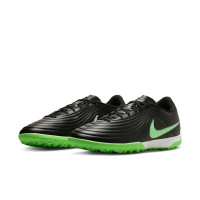 Nike Tiempo Maestro Academy (TF) Turf Voetbalschoenen Zwart Felgroen Zilvergrijs