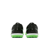 Nike Tiempo Maestro Academy (TF) Turf Voetbalschoenen Zwart Felgroen Zilvergrijs