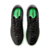 Nike Tiempo Maestro Academy (TF) Turf Voetbalschoenen Zwart Felgroen Zilvergrijs