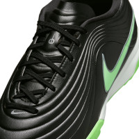Nike Tiempo Maestro Academy (TF) Turf Voetbalschoenen Zwart Felgroen Zilvergrijs