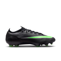 Nike Mercurial Vapor 17 Elite Grass (FG) Football Boots Black Bright Green Silver Grey