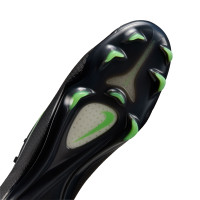 Nike Mercurial Vapor 17 Elite Grass (FG) Football Boots Black Bright Green Silver Grey