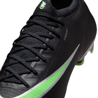 Nike Mercurial Vapor 17 Elite Grass (FG) Football Boots Black Bright Green Silver Grey