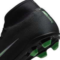 Nike Mercurial Superfly 11 Club (MG) Gras / Kunstgras Voetbalschoenen Zwart Felgroen Zilvergrijs