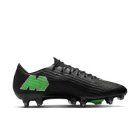 Nike Zoom Mercurial Superfly 11 Elite (SG) Iron Stud Football Boots Black Bright Green Silver Grey