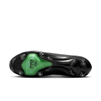 Nike Zoom Mercurial Superfly 11 Elite (SG) Iron Stud Football Boots Black Bright Green Silver Grey