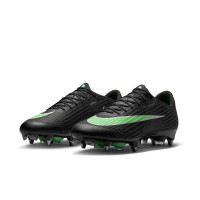 Nike Zoom Mercurial Superfly 11 Elite (SG) Iron Stud Football Boots Black Bright Green Silver Grey