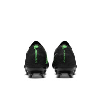 Nike Zoom Mercurial Superfly 11 Elite (SG) Iron Stud Football Boots Black Bright Green Silver Grey