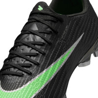 Nike Zoom Mercurial Superfly 11 Elite (SG) Iron Stud Football Boots Black Bright Green Silver Grey