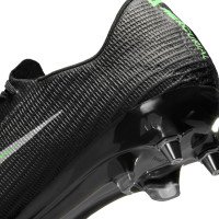 Nike Zoom Mercurial Superfly 11 Elite (SG) Iron Stud Football Boots Black Bright Green Silver Grey