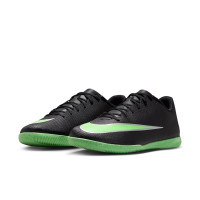 Nike Mercurial Vapor 17 Club (IN) Zaalvoetbalschoenen Zwart Felgroen Zilvergrijs