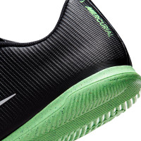 Nike Mercurial Vapor 17 Club (IN) Zaalvoetbalschoenen Zwart Felgroen Zilvergrijs
