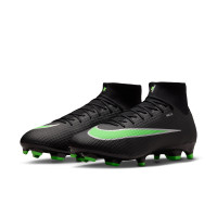Nike Mercurial Superfly 11 Academy (MG) Gras / Kunstgras Voetbalschoenen Zwart Felgroen Zilvergrijs