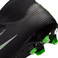 Nike Mercurial Superfly 11 Academy (MG) Gras / Kunstgras Voetbalschoenen Zwart Felgroen Zilvergrijs