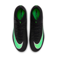 Nike Mercurial Superfly 11 Academy (SG) Iron Stud Anti-Clog Football Boots Black Bright Green Silver Grey