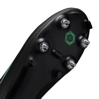 Nike Mercurial Superfly 11 Academy (SG) Iron Stud Anti-Clog Football Boots Black Bright Green Silver Grey