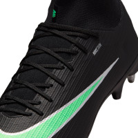 Nike Mercurial Superfly 11 Academy (SG) Iron Stud Anti-Clog Football Boots Black Bright Green Silver Grey