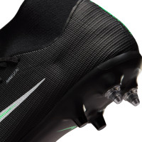 Nike Mercurial Superfly 11 Academy (SG) Iron Stud Anti-Clog Football Boots Black Bright Green Silver Grey