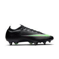 Nike Mercurial Vapor 17 Elite Voetbalschoenen IJzeren-Nop (SG) Zwart Felgroen Zilvergrijs