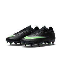 Nike Mercurial Vapor 17 Elite Voetbalschoenen IJzeren-Nop (SG) Zwart Felgroen Zilvergrijs