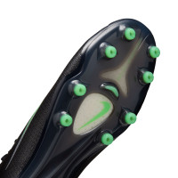 Nike Mercurial Vapor 17 Elite Kunstgras Voetbalschoenen (AG) Zwart Felgroen Zilvergrijs