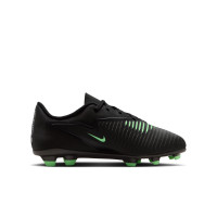 Nike Phantom 6 Low Club (MG) Grass/Artificial Grass Football Boots Kids Black Bright Green