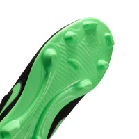 Nike Tiempo Maestro Club (MG) Gras / Kunstgras Voetbalschoenen Kids Zwart Felgroen Zilvergrijs