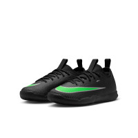 Nike Mercurial Vapor 17 Academy (IN) Kids Indoor Football Boots Black Bright Green Silver Grey