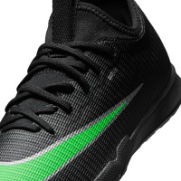 Nike Mercurial Vapor 17 Academy (IN) Kids Indoor Football Boots Black Bright Green Silver Grey