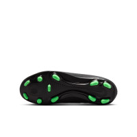 Nike Mercurial Vapor 17 Club (MG) Gras / Kunstgras Voetbalschoenen Kids Zwart Felgroen Zilvergrijs