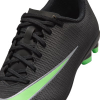 Nike Mercurial Vapor 17 Club (MG) Gras / Kunstgras Voetbalschoenen Kids Zwart Felgroen Zilvergrijs