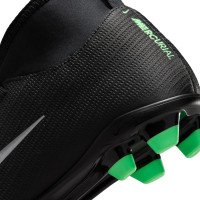 Nike Mercurial Superfly 11 Club (MG) Grass/Artificial Grass Football Boots Kids Black Bright Green Silver Grey