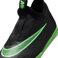 Nike Mercurial Vapor 17 Club (IN) Flex Indoor Football Boots Kids Black Bright Green Silver Grey