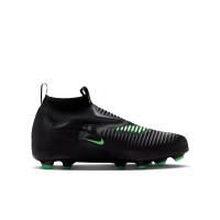 Nike Phantom 6 High Academy (MG) Grass/Artificial Grass Football Boots Kids Black Bright Green